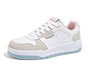 Women's Lace Up Fashion Casual Sneakers Low Top Walking Shoes Platform Comfort Non Slip Tennis Shoes