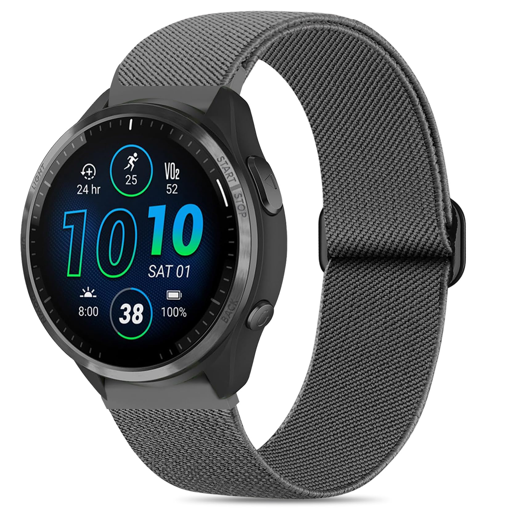 Nylon Bands Compatible with Garmin Forerunner 970 Watch Band/Forerunner 965 Watchband, Soft Farbic Strap Adjustable Loop for Forerunner 955/Forerunner 945/935/Instinct 3 45mm/Instinct 2/1 Men Women