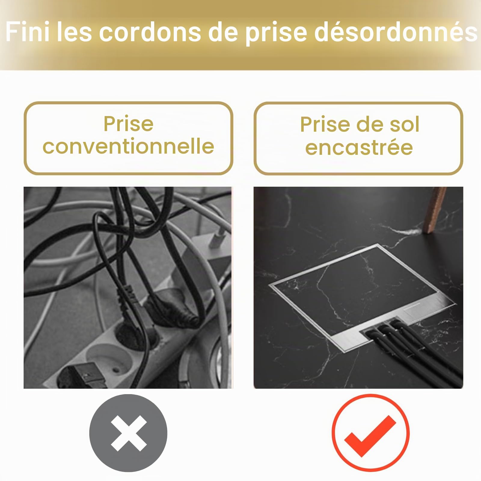 Boîte de Prise électrique au Sol, AC 250V 16A Prise Dissimulée Encastrée Prise de Sol Dissimulée en Acier Inoxydable pour la Maison