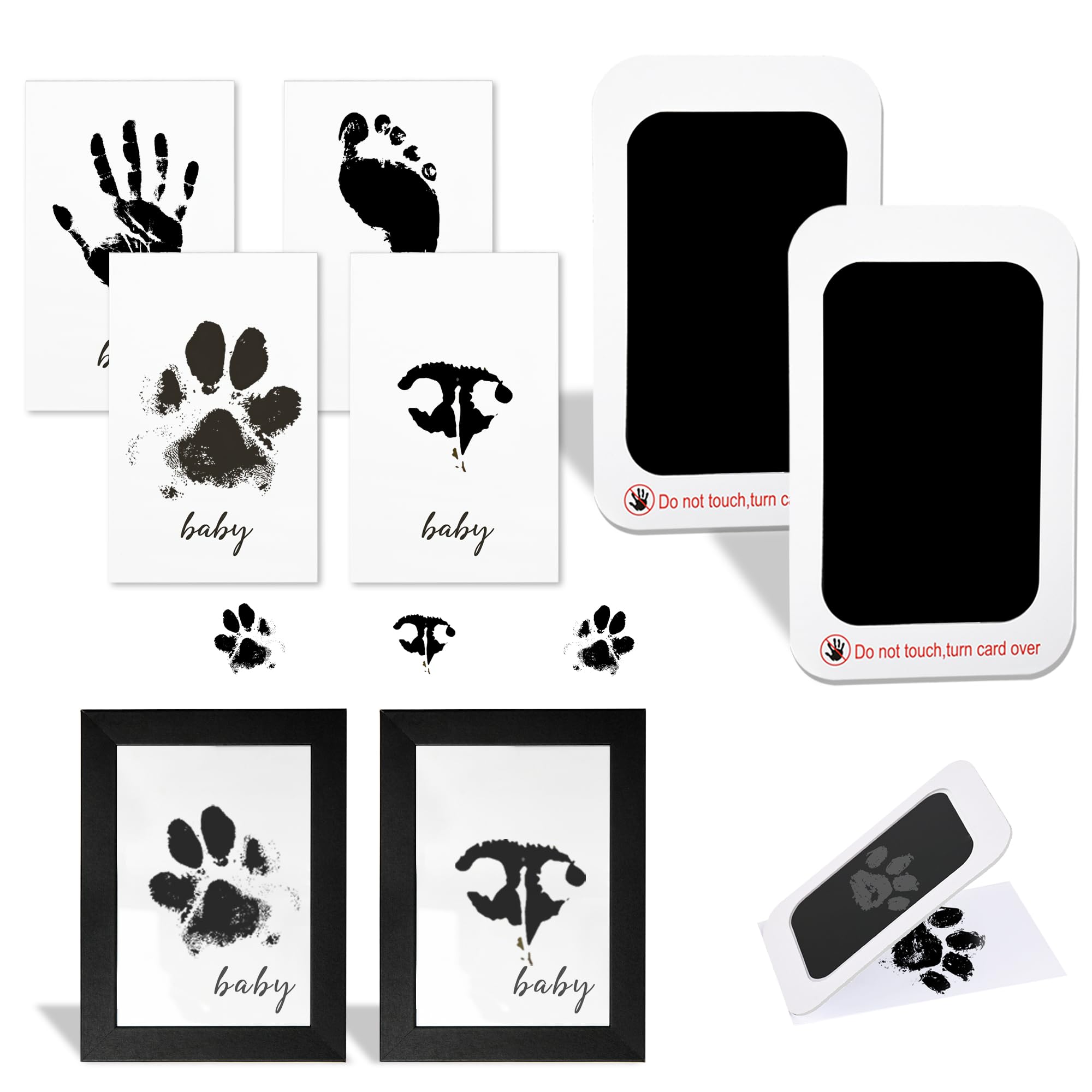 TXRRURE Paw Print Kit for Dogs & Cats: Clean Touch Ink Pad for Paw Prints, Mess-Free Puppy & Pet Paw Print Impression Kit – Inkless Hand/Footprint Kit