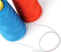 Vista 2 de AK Trading - Paquete de 4 conos de hilo de coser multiusos dorados (6000 yardas cada uno) de carretes de hilo de poliéster de alta resistencia