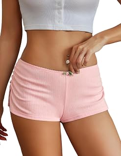 Avidlove Micro Pajamas Shorts for Women Low Rise Boy Short Side Slit | Ruched pajama shorts, soft,stretchy and sexy, booty shorts for women, comfortable for sleeping or lounging around