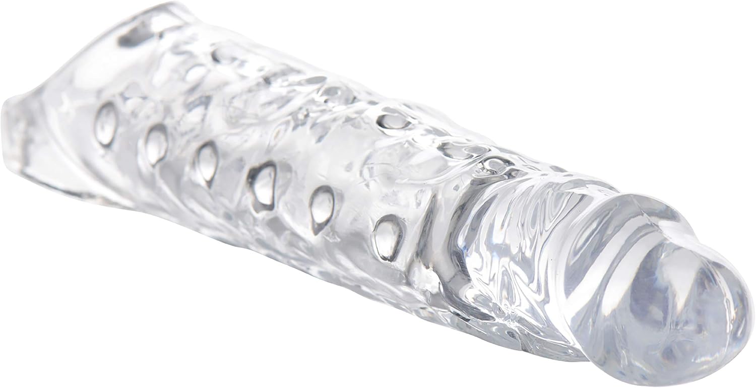 Size Matters 3 Inch Clear Extender Sleeve – Rubber Penis Extension, Cock Sleeve Enlarger, Adult Sex Toy for Men, 10.75" Length.