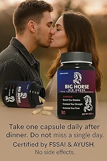 Capsule, Strength & Stamina Booster For Men Wellness (Pack of 60 Capsules), 150 grams