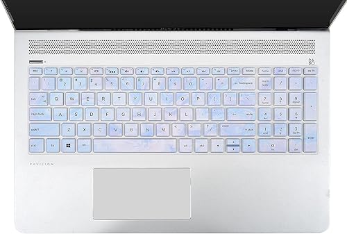 Vista 5 de Protector de teclado compatible con HP Pavilion 15.6" Series/HP 15.6" pantalla táctil portátil 15-BS020WM/HP Pavilion x360 15.6" Series/HP Envy x360