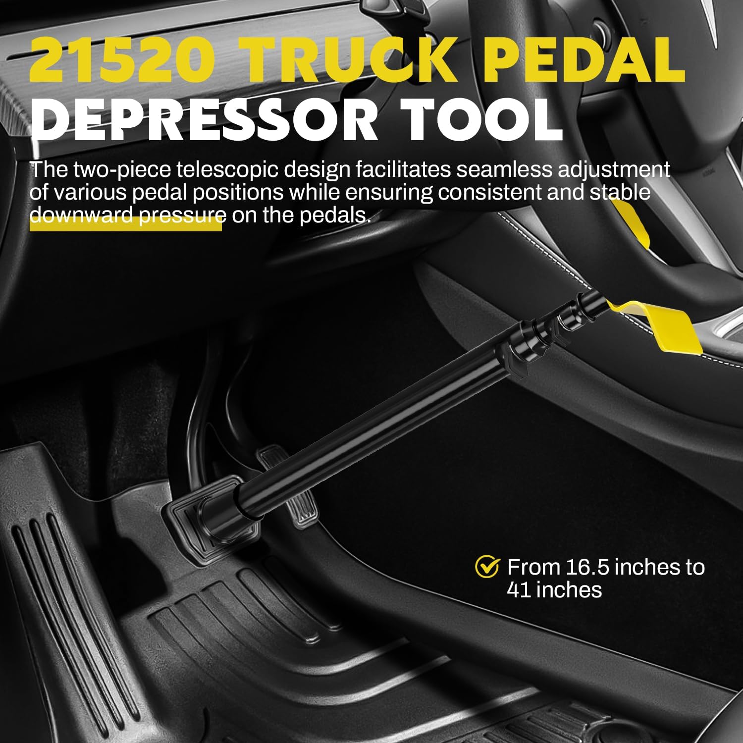 Brake Pedal Depressor Tool, 21520 Truck Pedal Depressor Universally Fit for Most Vehicles, Replaces 21520