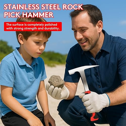 Miniatura 6 de 12 kits de herramientas de geología, herramientas de minería de roca, herramientas de caza de rocas con exquisita combinación de accesorios,