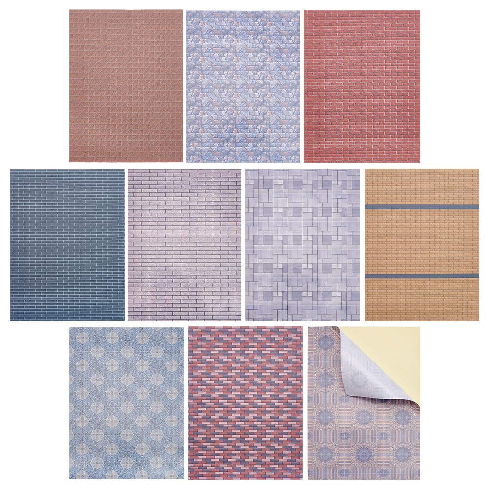 Papier peint pour maison de poupée autocollant pour créer un salon miniature