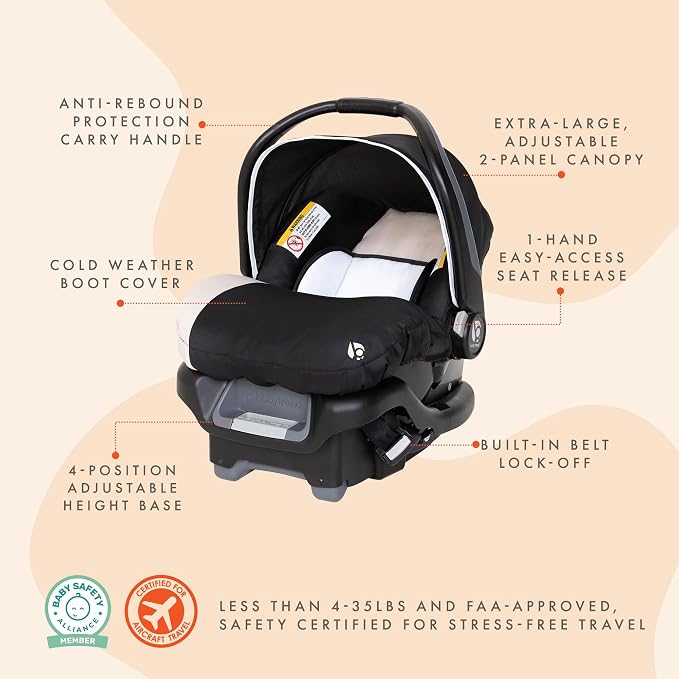 Baby Trend Ally Huevito para bebé hasta 35 libras 2 unidades miniatura 7