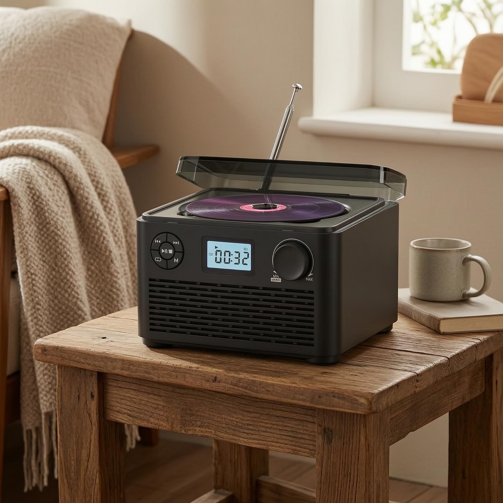 Portatile Boombox Lettore Musicale Stereo Sistema Con Ingresso Usb Tf Lettore di Schede Radio Tuner Jack Cuffia Da Tavolo Design Housing adatto per scaffali controsoffitti dormitori