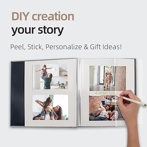 Miniatura 2 de Vienrose - Álbum de fotos autoadhesivo de 3 x 5, 4 x 6, 5 x 7 u 8.5 x 11 pulgadas, álbum de recortes magnético para hacértelo tú mismo, 60 páginas