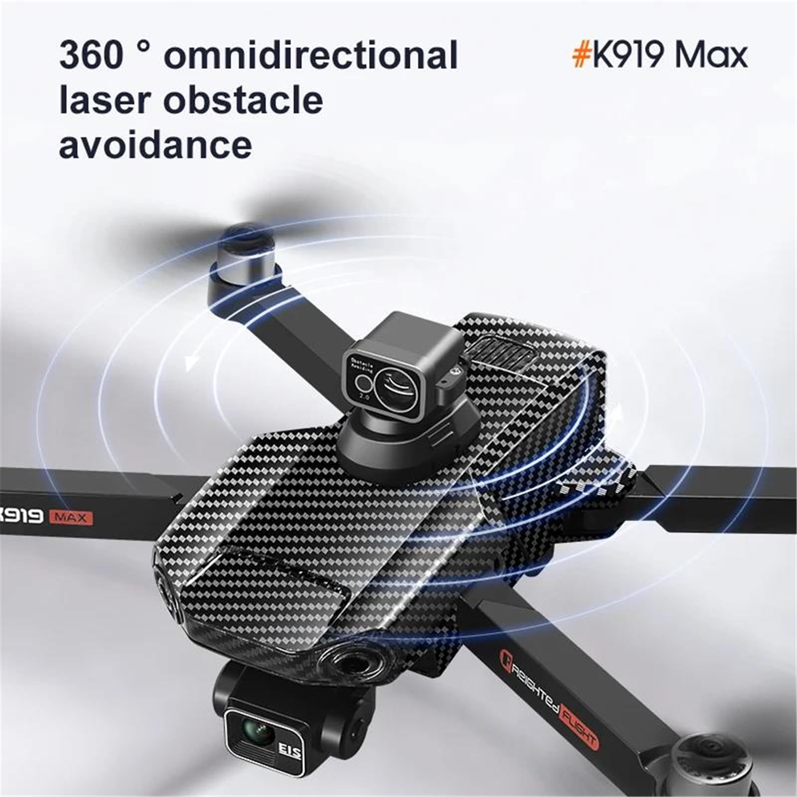 Single battery,Laser OAS,dron k919 max gps 5g profesjonalny 8k hd z 3-osiowym gimbalem, sterowaniem kamerą eis i ekranem, bezszczotkowy dron fpv z funkcją omijania przeszkód