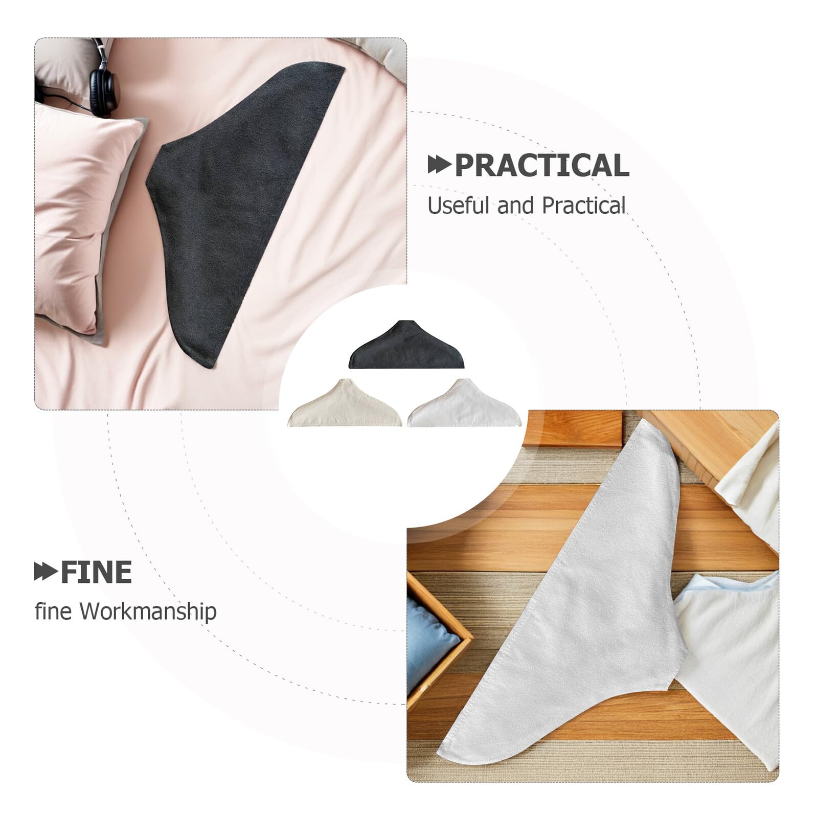 Protector de Perchas para Ropa de Algodón y Lino, Antideslizante, Lavable y Reutilizable, Pack de 3 Unidades para Tiendas de Ropa y Familias