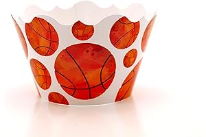 NBA Cupcake Liners Basketball Net Cupcake Wrappers (12 Pack)