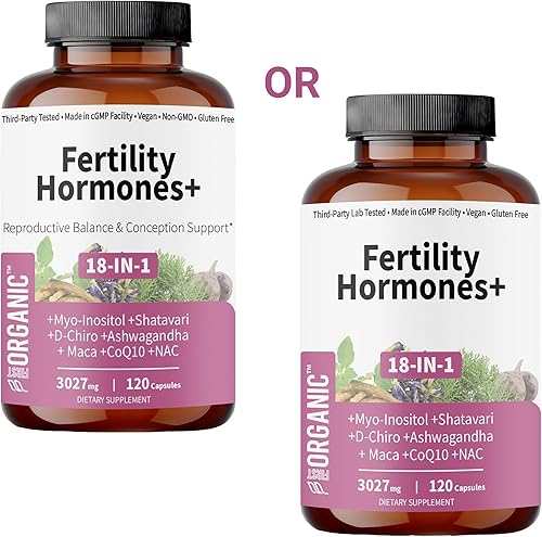 Miniatura 2 de Fertility Hormones+  Mezcla de hierbas para el bienestar de la mujer  Equilibrio reproductivo y apoyo a la concepción  Probado por terceros, vegano,