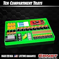 Vista 4 de Bandeja organizadora para herramientas de garaje Ernst Manufacturing, naranja, 10 compartimentos