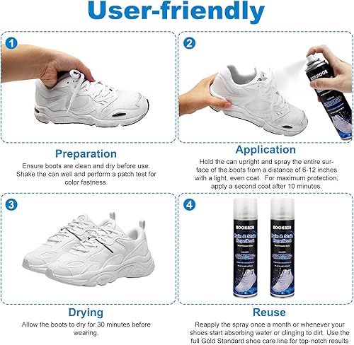 Miniatura 5 de Shoe Protector Spray, 11.84 Fl Oz, Rain andStain Waterproof for Leather, Suede, Sneakers, Boots