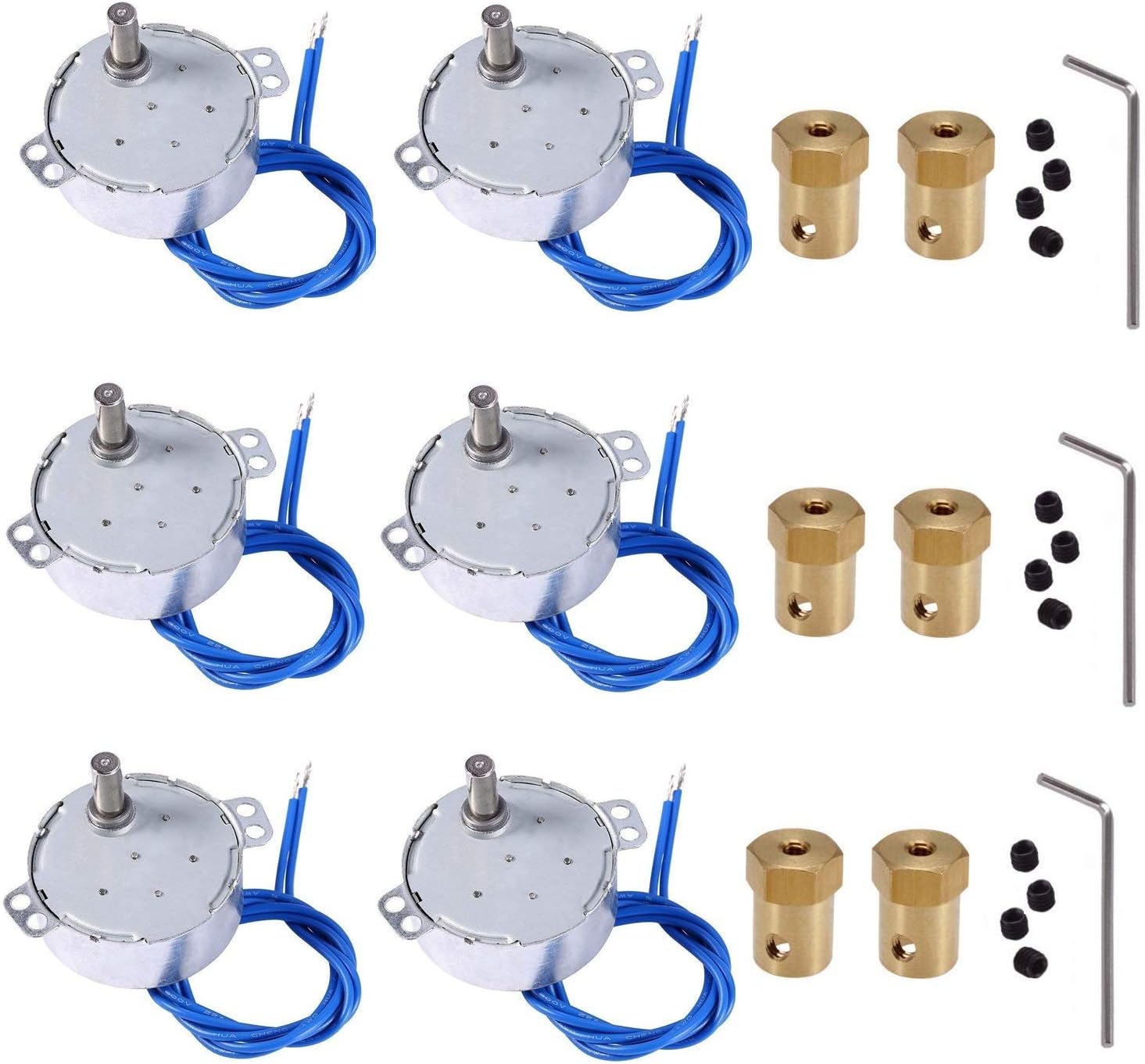 2PCS Synchronous Synchron Motor 50/60Hz AC 100~127V 4W 2.5-3RPM/MIN CCW ...