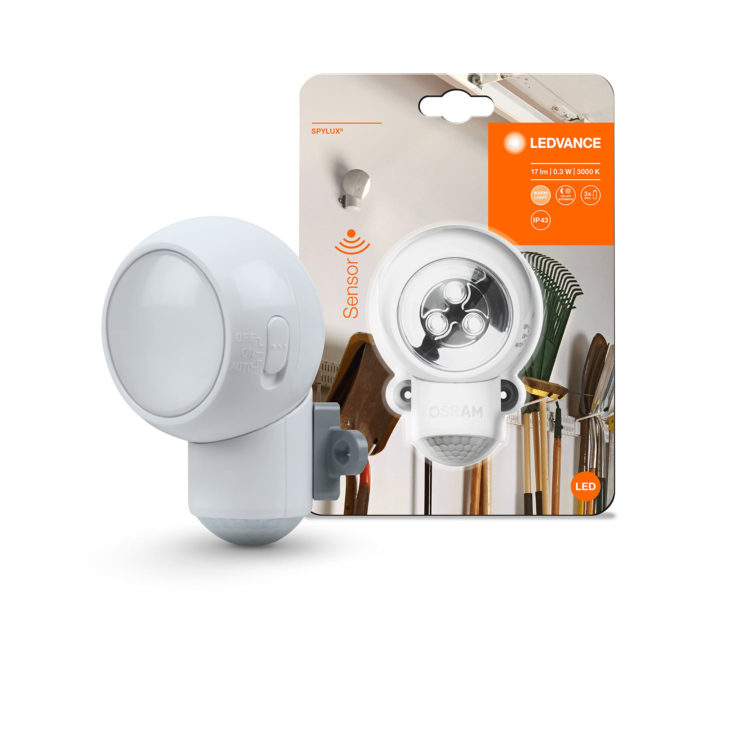 LEDVANCE LED la lumière de la lampe alimenté par batterie pour les applications intérieures, blanc, Spylux