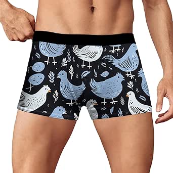 Mens Easter Underwear Breathable Trend Novel Digital 3D Printed Boxers