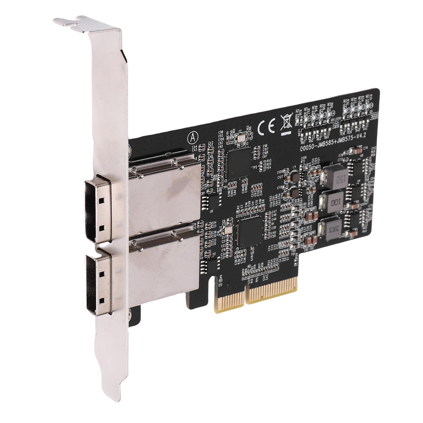 Emoshayoga Scheda Controller Adattatore SAS PCIe Ad Alta velocità da 5 Gbps per Applicazioni Desktop e Server PCB e Metallo