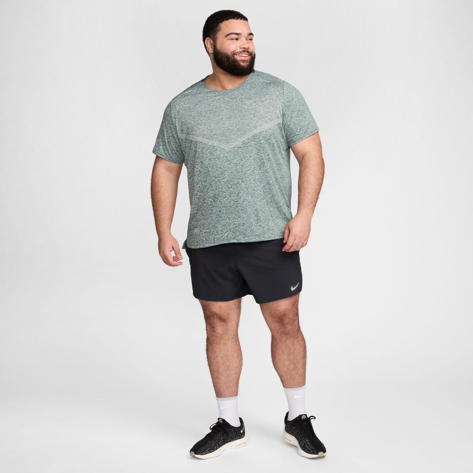 Nike Męskie Df Rise 365 Ss Koszula Vintage Green/Htr/Reflective S XXL