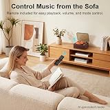 Gueray Lecteur CD Bluetooth Portable avec Haut-Parleurs 3600mAh Rechargeable Vintage pour Maison, Lecteur CD Rétro Bois de Noyer Radio FM avec Télécommande, Prise USB AUX pour Livres Audio - 7