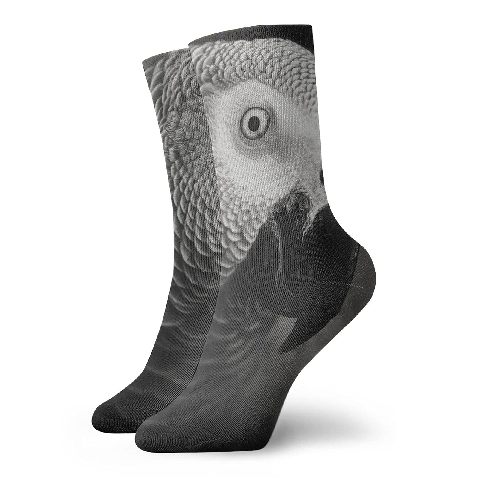 AOOEDM Cute Parrot Fashion Compression Socks,Performance Polyester Cushioned Athletic Crew Socks, for Running,Athletic