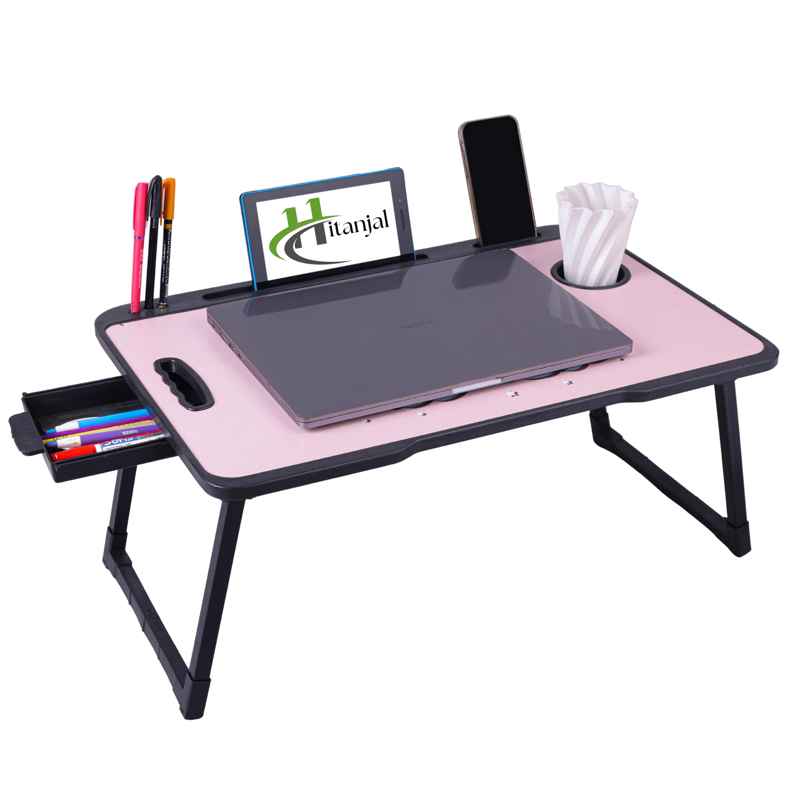 Foldable Wooden Mini Laptop Table for Bed, Study Table with Drawer, Mobile Holder (Unicorn) — Amazon image 7