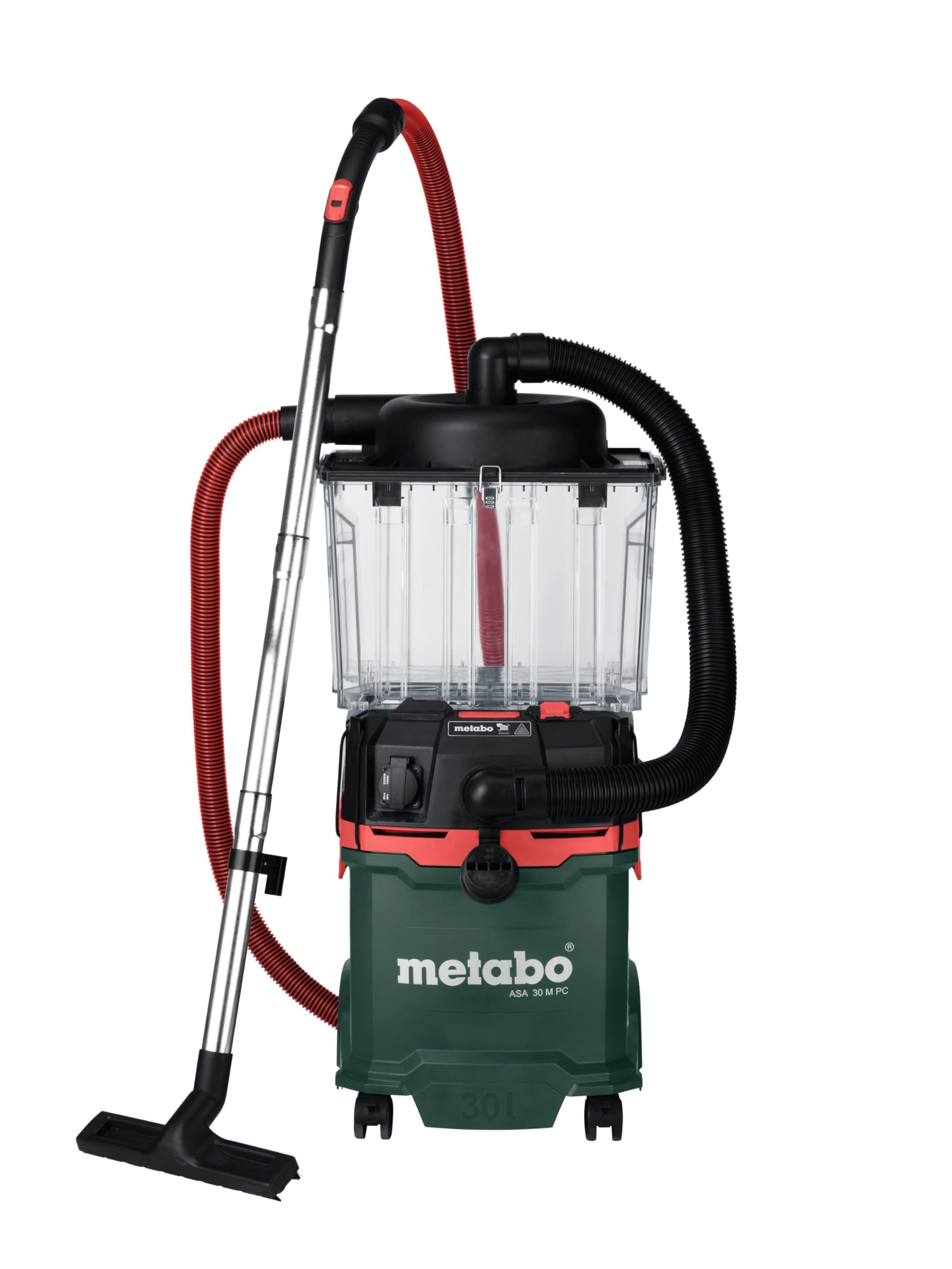 metabo Vorabscheider für Allessauger mit Zyklon-Technologie - 99% Abscheidegrad für Staub, Schmutz und Flüssigkeiten - Transparenter 25L Behälter, metaBOX-System, einfache Entleerung