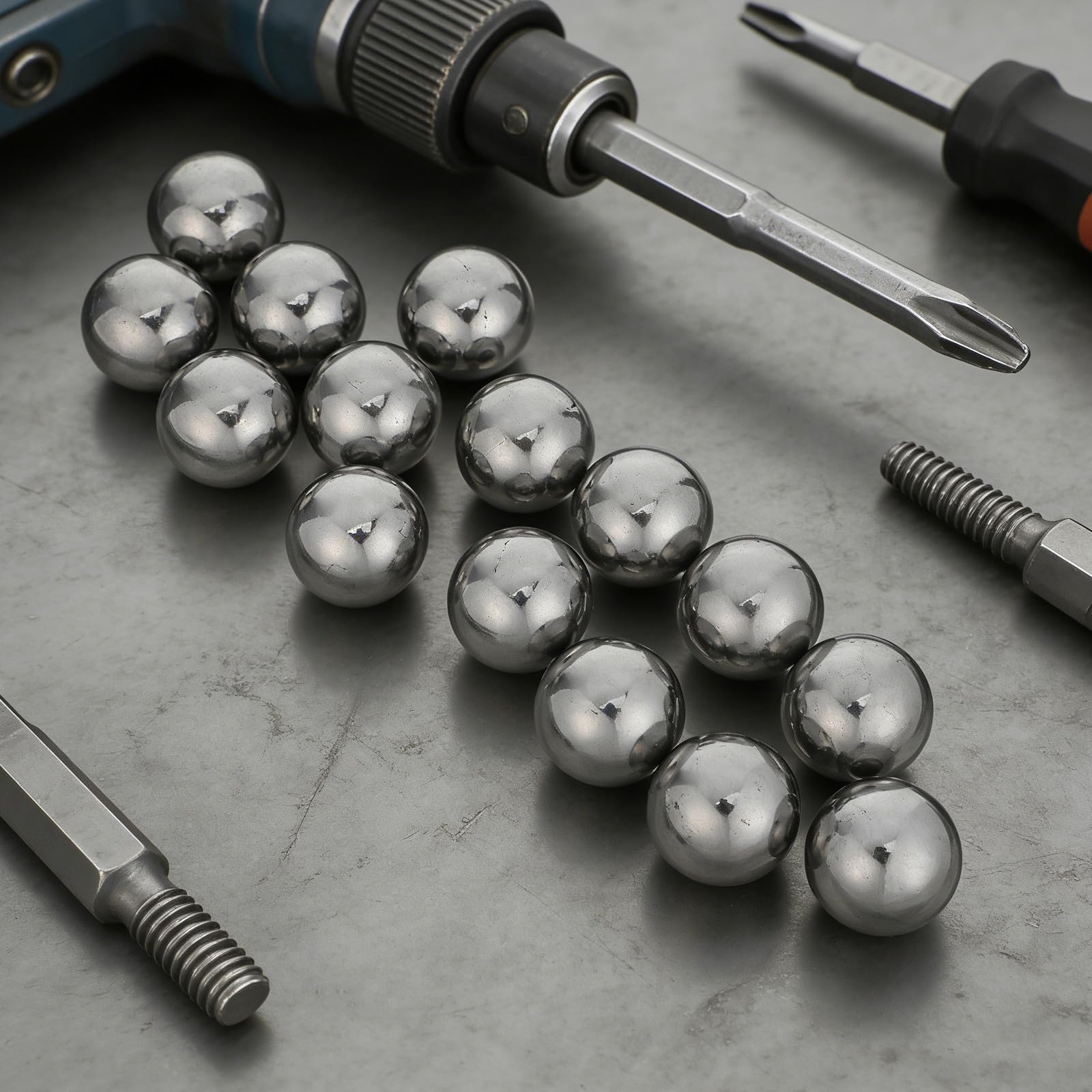 GALPADA 14 Pièces Billes de Précision en Acier Carbone Rondes Argentées Résistance Fiable et Dureté Supérieure pour Bicyclette et Équipement Mécanique