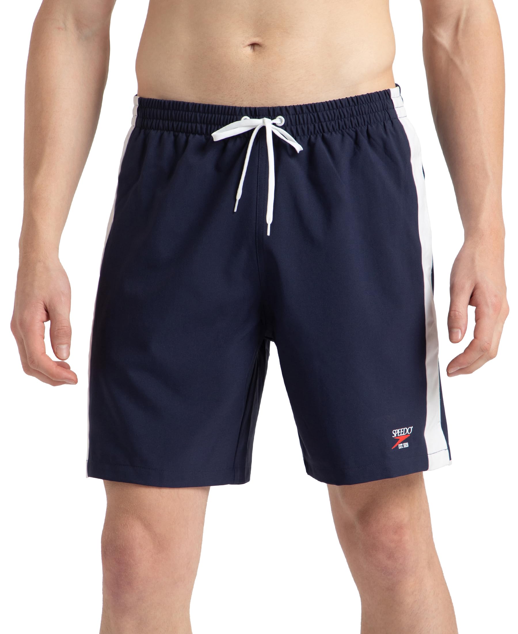 Men's 4 Way Comfort Stretch Steep Volley Watershorts with Side Pockets | 100% Recycled Polyester | Water Repellent | Chlorine Resistant | UPF 50+ Sun Protection Swimming Trunks