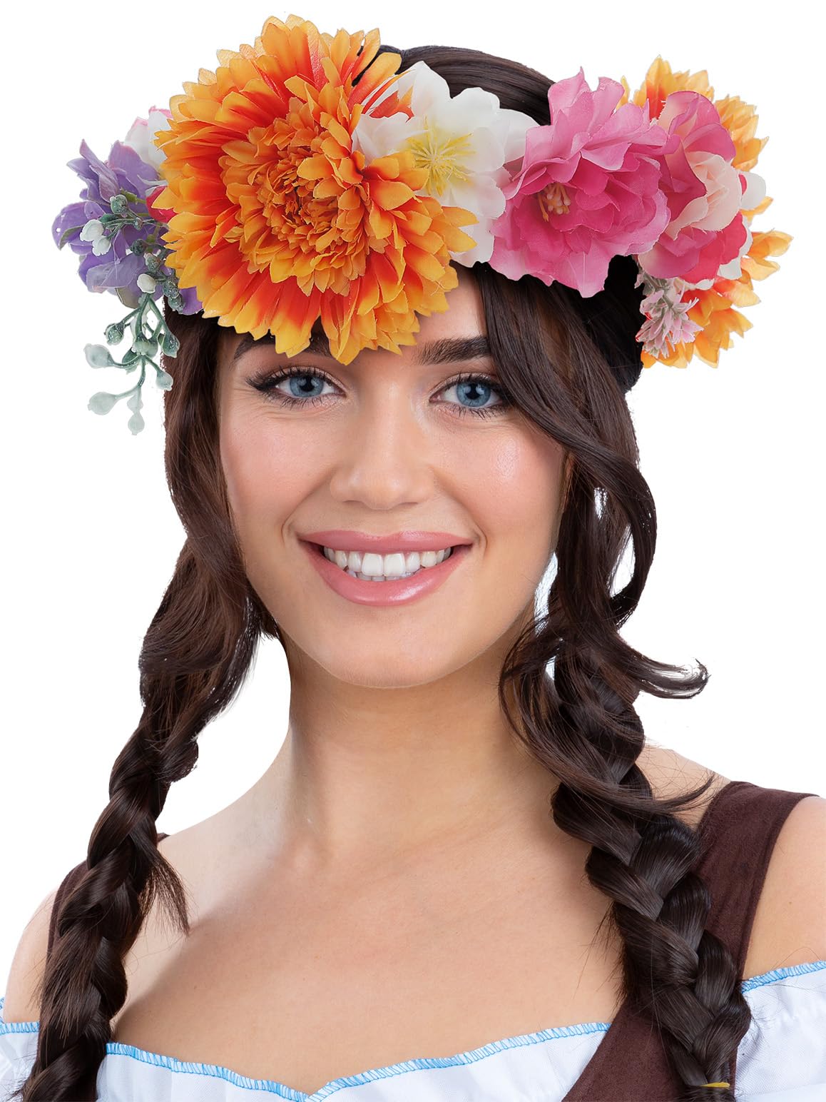 Smiffys Deluxe Mid Summer Bavarian Maiden Flower Crown