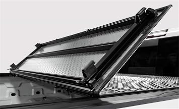LOMAX B1050059 LOMAX Hard Tri-Fold Cover; Matte Black Finish; Single Rail;