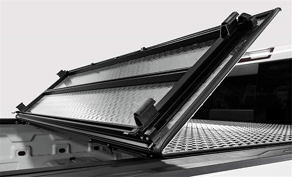 LOMAX B1050059 LOMAX Hard Tri-Fold Cover; Matte Black Finish; Single Rail;