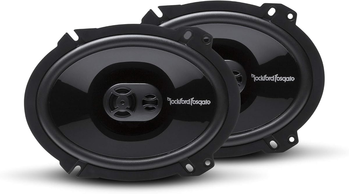 Rockford Fosgate P1683 Punch 6x8 Altavoces coaxiales de rango completo de 3 vías (par)