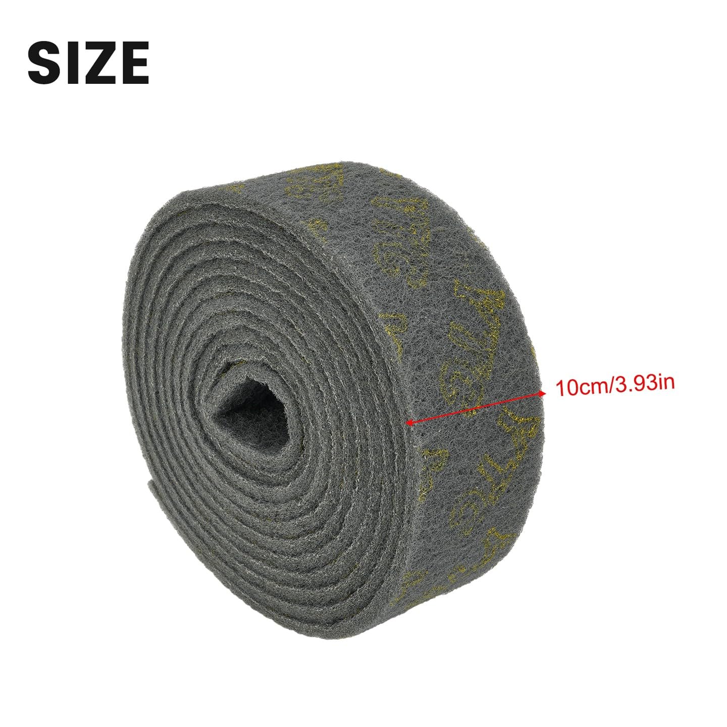 EasyByMall Rotolo di spugna abrasiva da 6 m, spazzola in nylon per lavare i piatti, per la pulizia dei pavimenti, per la pulizia del pavimento e la rimozione della ruggine di grado industriale