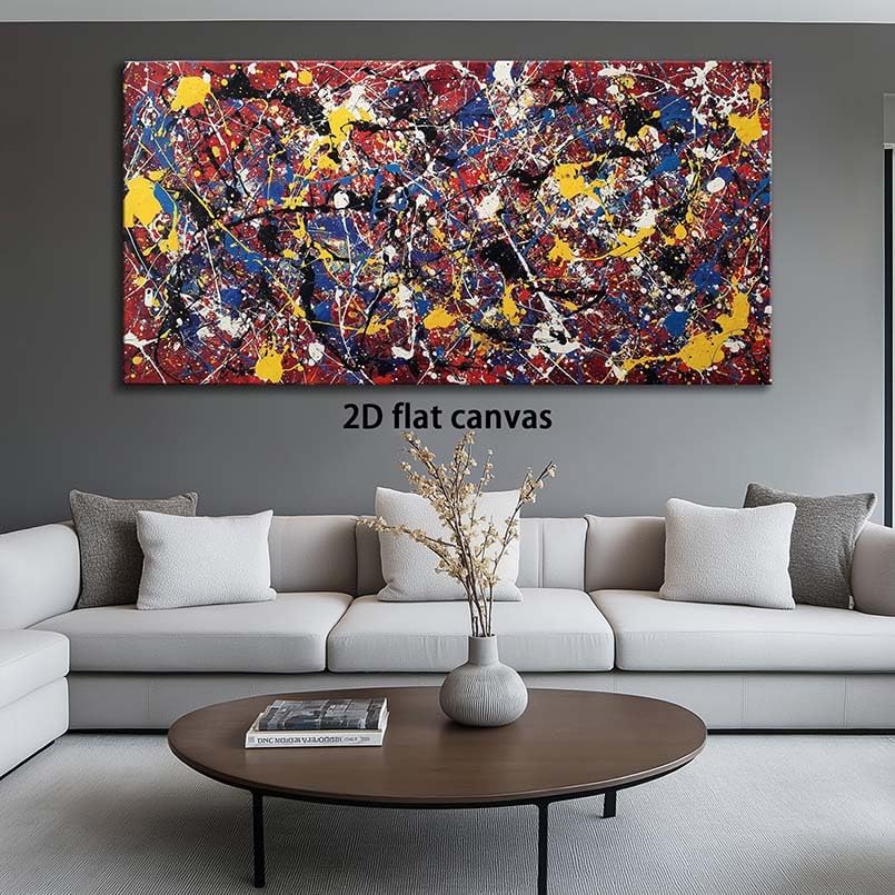 ZESTRILIA Paint Splatter Canvas Wall Art for Living Room Office Abstract Contemporary Vibrant Canvas Artwork Living Room Room Decor