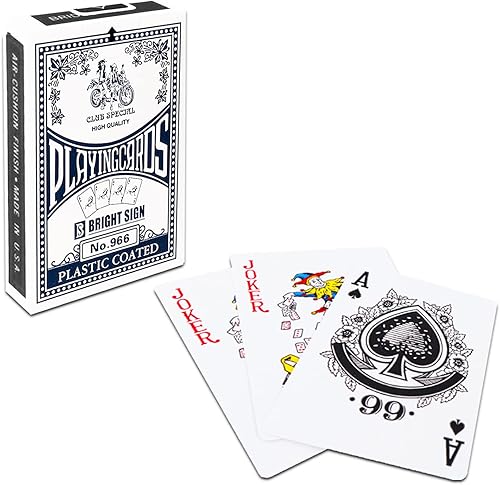 Miniatura 6 de Juego de cartas de juego con revestimiento de plástico, paquete de 3 cartas especiales No. 976 para póker, noches de juego, blackjack, fiestas,