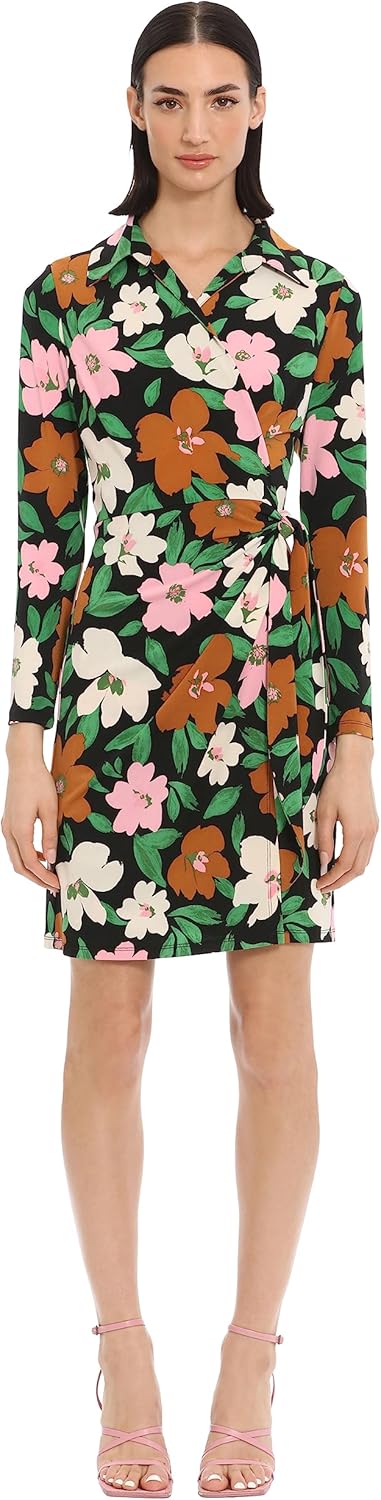 Donna Morgan Women's Long Sleeve Wrap Dress Workwear Career Desk to Dinner Event Party Guest of