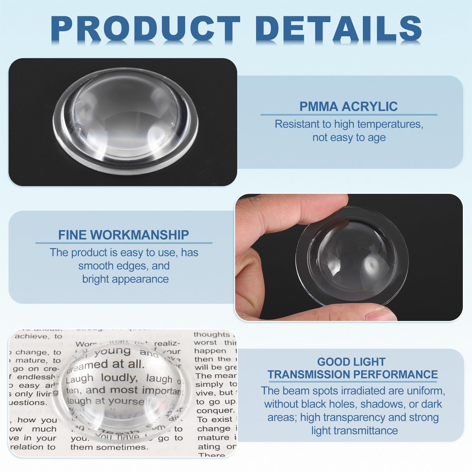 PATIKIL Diameter 48mm Flat Convex Lens - Image 3