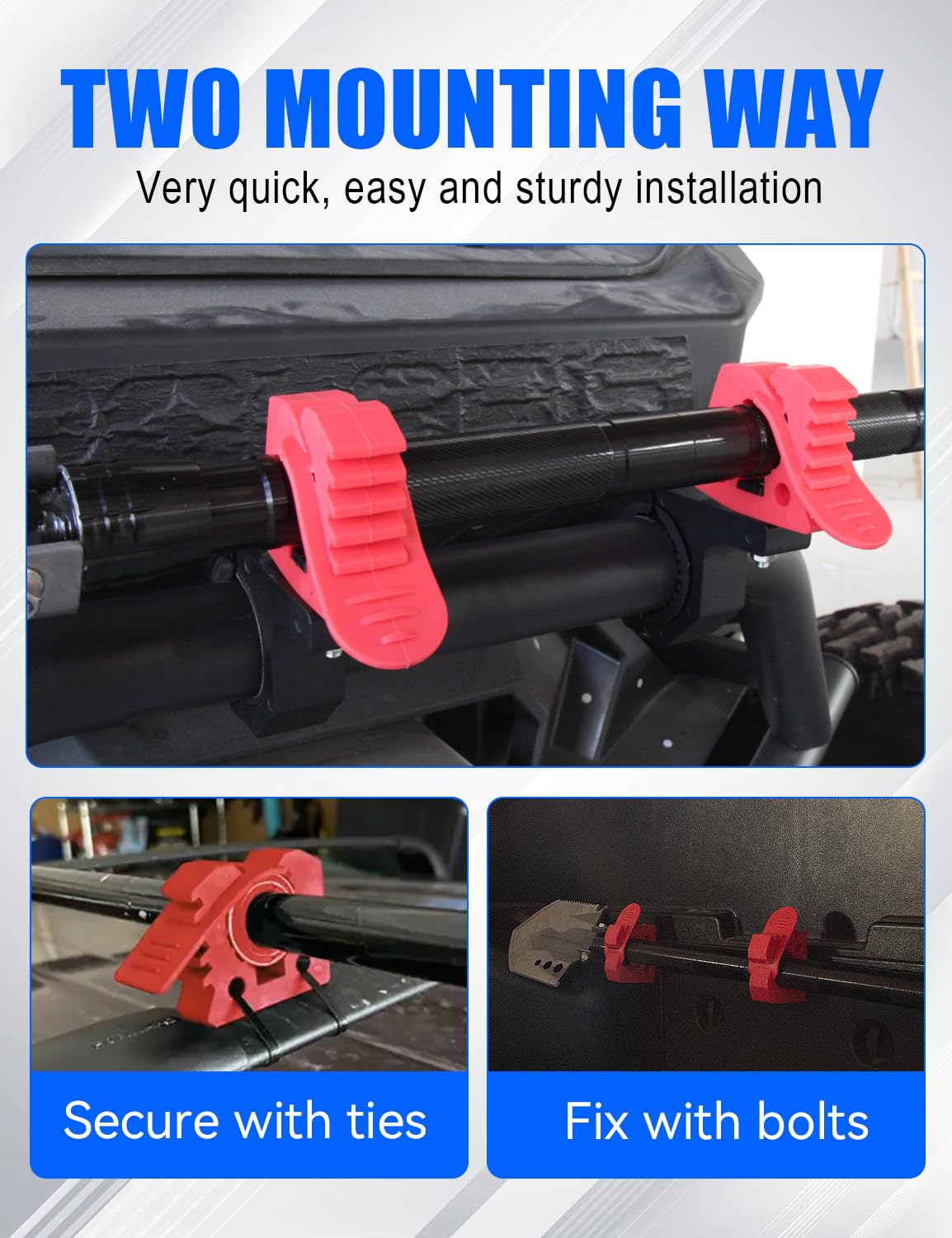 4 PCS Shovel Holders for 1-1/5 inch to 1-1/2 inch Tools, Red — Amazon image 5