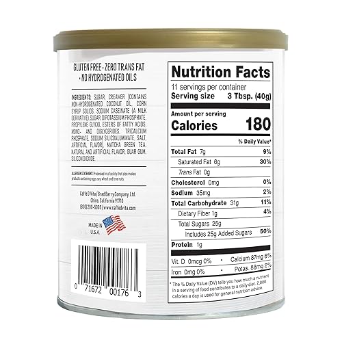 Miniatura 2 de Cafe D'Vita Té verde matcha de mango  Polvo de café con leche matcha sabor dulce, mezcla de matcha japonesa de grado ceremonial, endulzado, disfruta