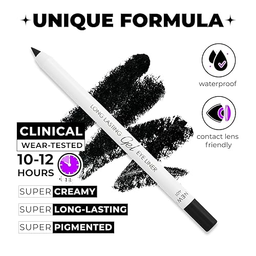 Miniatura 2 de Lamel Delineador de ojos de gel de larga duración Kajal, resistente a las manchas y al agua, fórmula de alto pigmento para un aspecto vibrante de