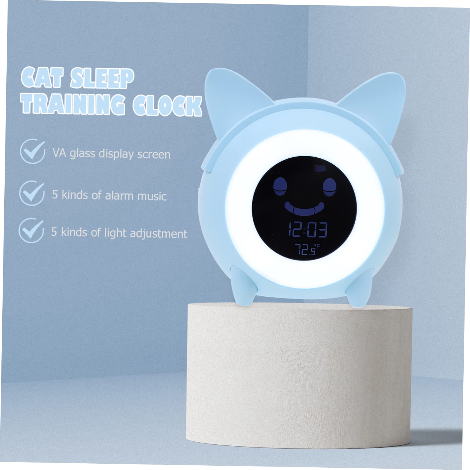 SOIMISS Kinder Digital Wecker mit Nachtlicht Kreatives Design aus Kunststoff für Schlafzimmer und Wohnzimmer Modernes Weckalarm und Sanfte Beleuchtung