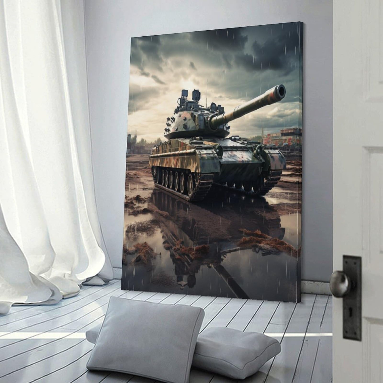 NAHCBIOT Tanque Lienzo Impreso En – Arte De Pared – Cartel de juego Arte Motivacional Moderno Para Decoración Del Hogar – Decoración Para Oficina 24x36inch(60x90cm)