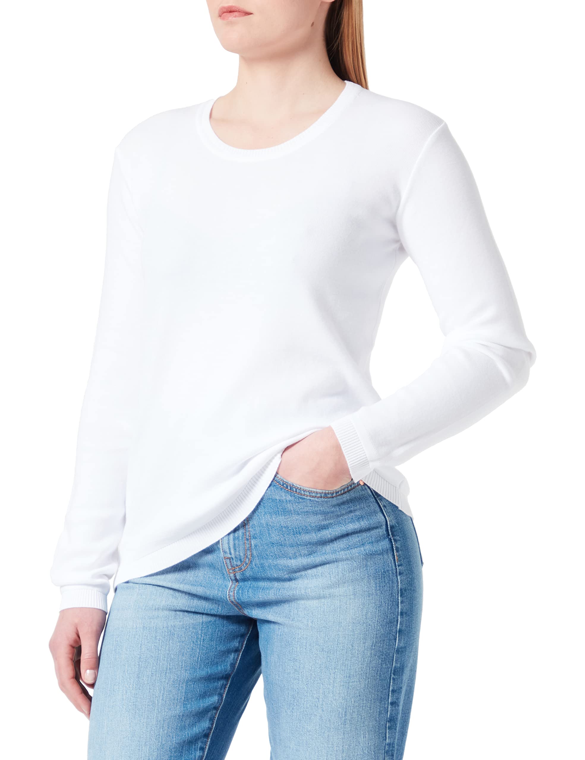 United Colors of Benetton Women's Sweater, Optical White 101, L