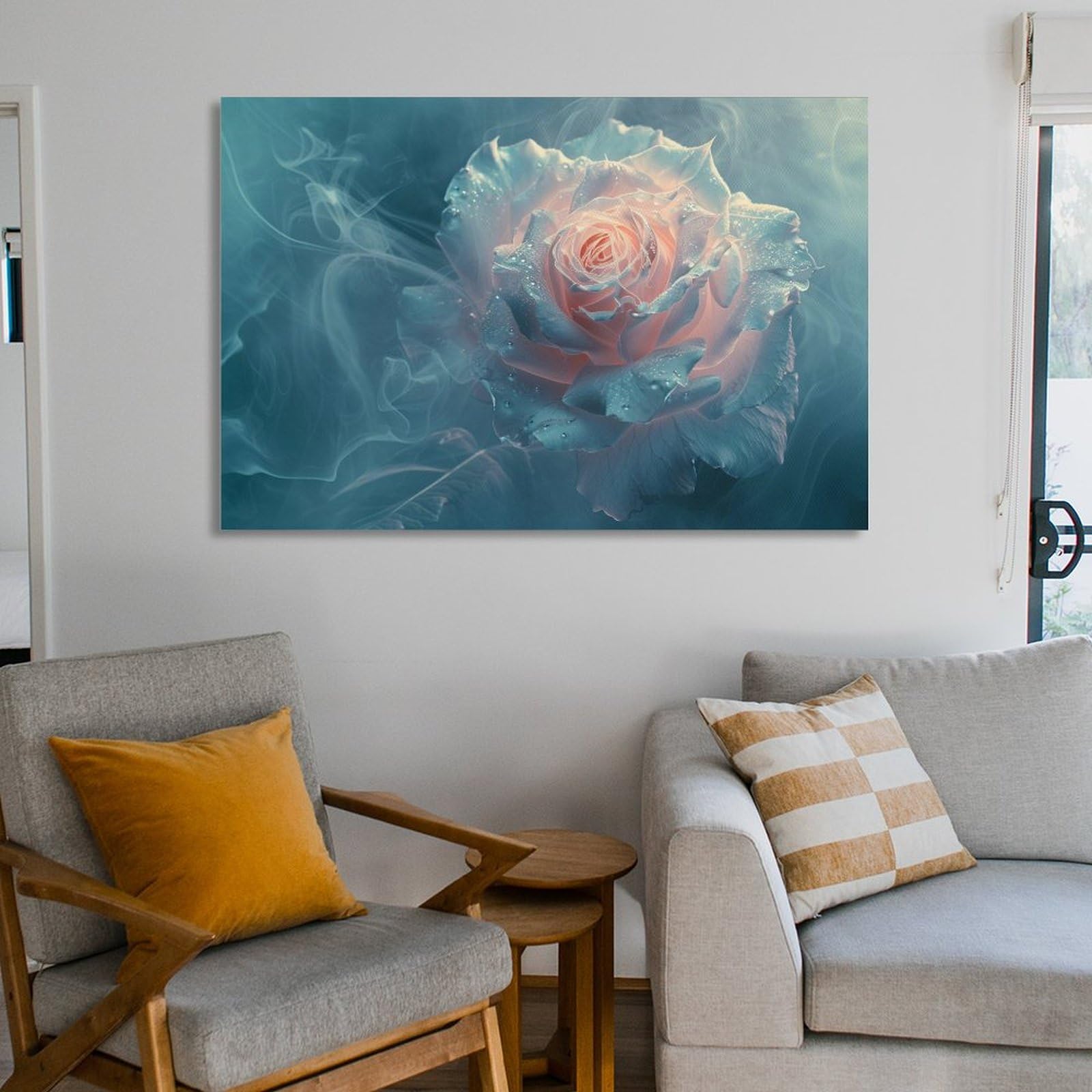 額装品/White Rose/バンクス/ポスター/アート/インテリア Amazon.co.jp: 絵画 清らかで高貴な白いバラ アートパネル ポスター
