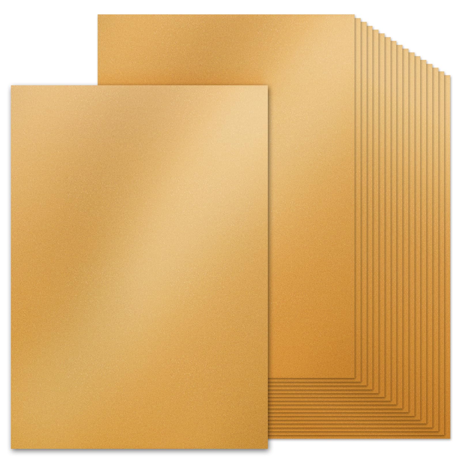 60 Sheets A4 Gold Pearlescent Card Double Sided, 200gsm Gold Shimmer Card Stock Paper for Card Making, Scrapbook, Invitations and Greeting Cards