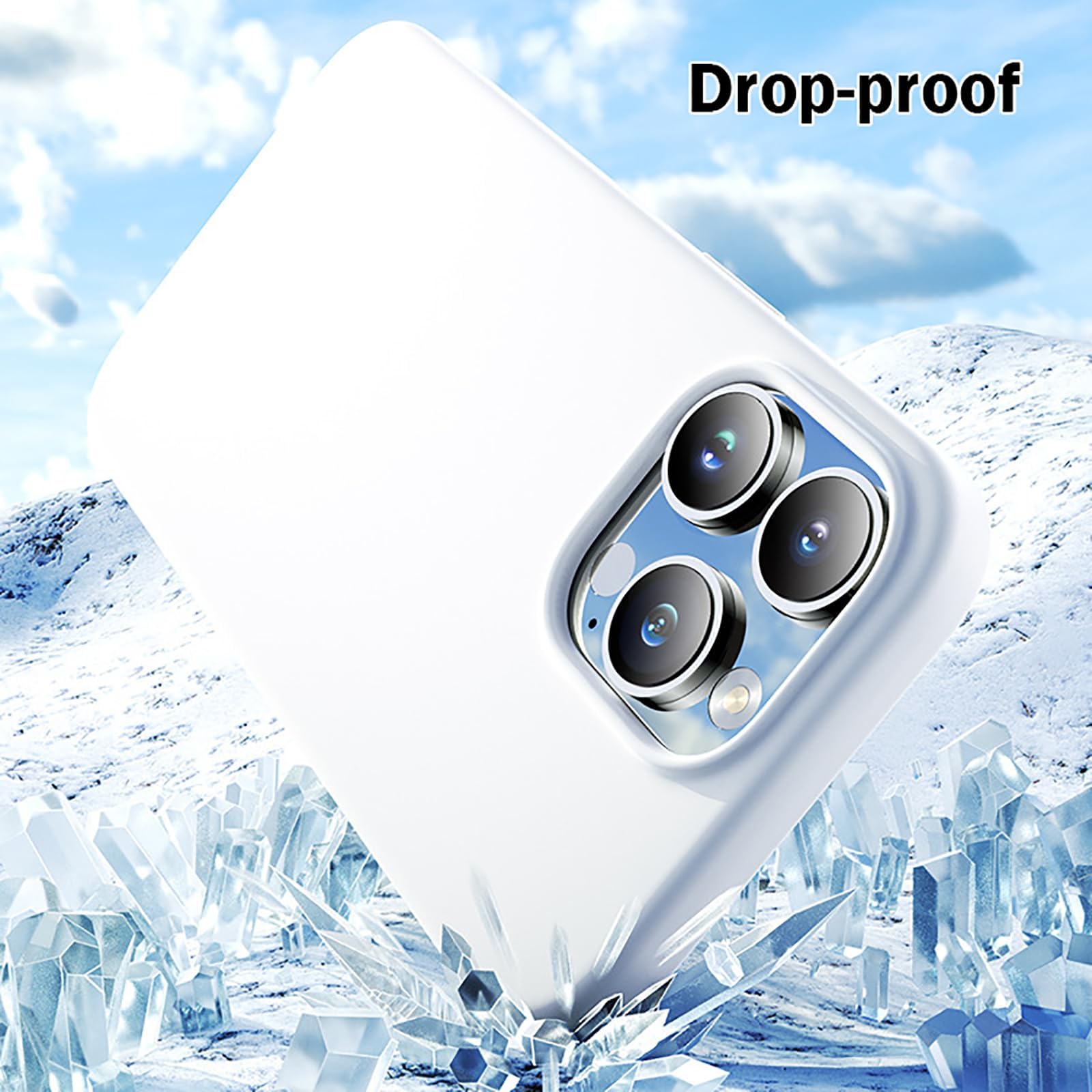Funda Magnética para iPhone 15/15 Pro/15 Pro MAX, Ultrafina, Ligera, Tacto Agradable A La Piel, Silicona Líquida Genuina, A Prueba De Golpes,15pro MAX,White